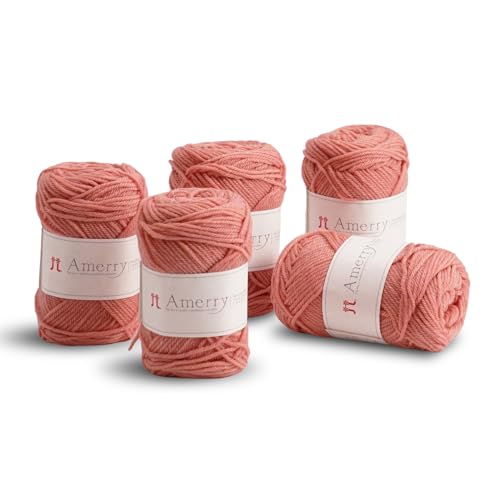 Hamanaka Amerry Garn, 5 Knäuel, mittelschwer, Kammgarn, 70 % neuseeländische Merinowolle, 30 % Acryl-Mischung, weiches und leicht zu strickendes Garn zum Stricken und Häkeln, hergestellt in Japan (Col Hamanaka Amerry Garn, 5 Knäuel, mittelschwer, Kammgarn, 70 % neuseeländische Merinowolle, 30 % Acryl-Mischung, weiches und leicht zu strickendes Garn zum Stricken und Häkeln, hergestellt in Japan (Col von FUWA FUWA FRIENDS