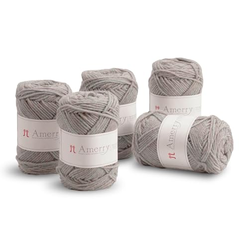 Hamanaka Amerry Garn, 5 Knäuel, mittelschwer, Kammgarn, 70 % neuseeländische Merinowolle, 30 % Acryl-Mischung, weiches und leicht zu strickendes Garn zum Stricken und Häkeln, hergestellt in Japan (Col Hamanaka Amerry Garn, 5 Knäuel, mittelschwer, Kammgarn, 70 % neuseeländische Merinowolle, 30 % Acryl-Mischung, weiches und leicht zu strickendes Garn zum Stricken und Häkeln, hergestellt in Japan (Col von FUWA FUWA FRIENDS