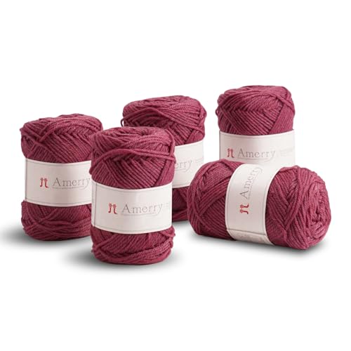 Hamanaka Amerry Garn, 5 Knäuel, mittelschwer, Kammgarn, 70 % neuseeländische Merinowolle, 30 % Acryl-Mischung, weiches und leicht zu strickendes Garn zum Stricken und Häkeln, hergestellt in Japan (Col Hamanaka Amerry Garn, 5 Knäuel, mittelschwer, Kammgarn, 70 % neuseeländische Merinowolle, 30 % Acryl-Mischung, weiches und leicht zu strickendes Garn zum Stricken und Häkeln, hergestellt in Japan (Col von FUWA FUWA FRIENDS