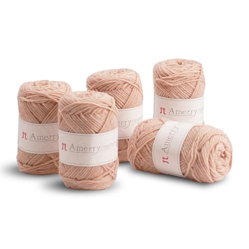 Hamanaka Amerry Garn, 5 Knäuel, mittelschwer, Kammgarn, 70 % neuseeländische Merinowolle, 30 % Acryl-Mischung, weiches und leicht zu strickendes Garn zum Stricken und Häkeln, hergestellt in Japan (Col Hamanaka Amerry Garn, 5 Knäuel, mittelschwer, Kammgarn, 70 % neuseeländische Merinowolle, 30 % Acryl-Mischung, weiches und leicht zu strickendes Garn zum Stricken und Häkeln, hergestellt in Japan (Col von FUWA FUWA FRIENDS