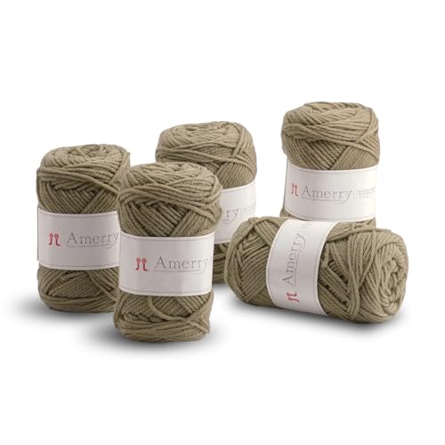Hamanaka Amerry Garn, 5 Knäuel, mittelschwer, Kammgarn, 70 % neuseeländische Merinowolle, 30 % Acryl-Mischung, weiches und leicht zu strickendes Garn zum Stricken und Häkeln, hergestellt in Japan (Col Hamanaka Amerry Garn, 5 Knäuel, mittelschwer, Kammgarn, 70 % neuseeländische Merinowolle, 30 % Acryl-Mischung, weiches und leicht zu strickendes Garn zum Stricken und Häkeln, hergestellt in Japan (Col von FUWA FUWA FRIENDS