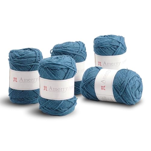 Hamanaka Amerry Garn, 5 Knäuel, mittelschwer, Kammgarn, 70 % neuseeländische Merinowolle, 30 % Acryl-Mischung, weiches und leicht zu strickendes Garn zum Stricken und Häkeln, hergestellt in Japan (Col Hamanaka Amerry Garn, 5 Knäuel, mittelschwer, Kammgarn, 70 % neuseeländische Merinowolle, 30 % Acryl-Mischung, weiches und leicht zu strickendes Garn zum Stricken und Häkeln, hergestellt in Japan (Col von FUWA FUWA FRIENDS