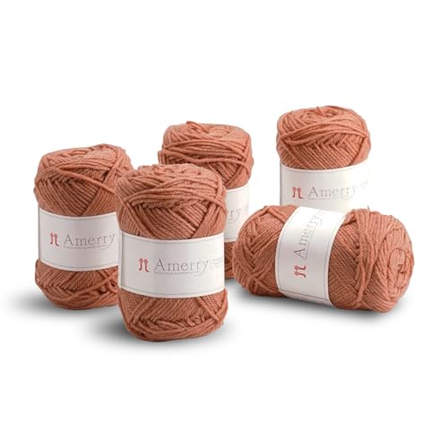 Hamanaka Amerry Garn, 5 Knäuel, mittelschwer, Kammgarn, 70 % neuseeländische Merinowolle, 30 % Acryl-Mischung, weiches und leicht zu strickendes Garn zum Stricken und Häkeln, hergestellt in Japan (Col Hamanaka Amerry Garn, 5 Knäuel, mittelschwer, Kammgarn, 70 % neuseeländische Merinowolle, 30 % Acryl-Mischung, weiches und leicht zu strickendes Garn zum Stricken und Häkeln, hergestellt in Japan (Col von FUWA FUWA FRIENDS