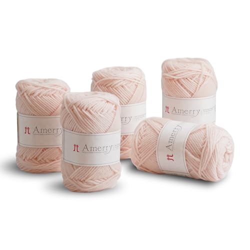 Hamanaka Amerry Garn, 5 Knäuel, mittelschwer, Kammgarn, 70 % neuseeländische Merinowolle, 30 % Acryl-Mischung, weiches und leicht zu strickendes Garn zum Stricken und Häkeln, hergestellt in Japan (Col Hamanaka Amerry Garn, 5 Knäuel, mittelschwer, Kammgarn, 70 % neuseeländische Merinowolle, 30 % Acryl-Mischung, weiches und leicht zu strickendes Garn zum Stricken und Häkeln, hergestellt in Japan (Col von FUWA FUWA FRIENDS