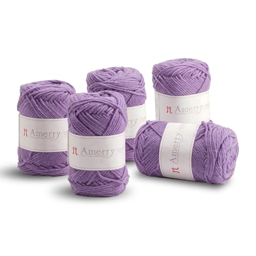 Hamanaka Amerry Garn, 5 Knäuel, mittelschwer, Kammgarn, 70 % neuseeländische Merinowolle, 30 % Acryl-Mischung, weiches und leicht zu strickendes Garn zum Stricken und Häkeln, hergestellt in Japan (Col Hamanaka Amerry Garn, 5 Knäuel, mittelschwer, Kammgarn, 70 % neuseeländische Merinowolle, 30 % Acryl-Mischung, weiches und leicht zu strickendes Garn zum Stricken und Häkeln, hergestellt in Japan (Col von FUWA FUWA FRIENDS