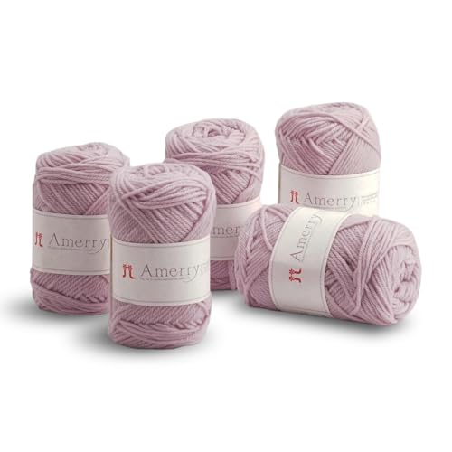 Hamanaka Amerry Garn, 5 Knäuel, mittelschwer, Kammgarn, 70 % neuseeländische Merinowolle, 30 % Acryl-Mischung, weiches und leicht zu strickendes Garn zum Stricken und Häkeln, hergestellt in Japan (Col Hamanaka Amerry Garn, 5 Knäuel, mittelschwer, Kammgarn, 70 % neuseeländische Merinowolle, 30 % Acryl-Mischung, weiches und leicht zu strickendes Garn zum Stricken und Häkeln, hergestellt in Japan (Col von FUWA FUWA FRIENDS