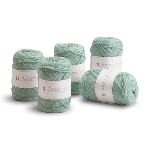 Hamanaka Amerry Garn, 5 Knäuel, mittelschwer, Kammgarn, 70 % neuseeländische Merinowolle, 30 % Acryl-Mischung, weiches und leicht zu strickendes Garn zum Stricken und Häkeln, hergestellt in Japan (Col Hamanaka Amerry Garn, 5 Knäuel, mittelschwer, Kammgarn, 70 % neuseeländische Merinowolle, 30 % Acryl-Mischung, weiches und leicht zu strickendes Garn zum Stricken und Häkeln, hergestellt in Japan (Col von FUWA FUWA FRIENDS