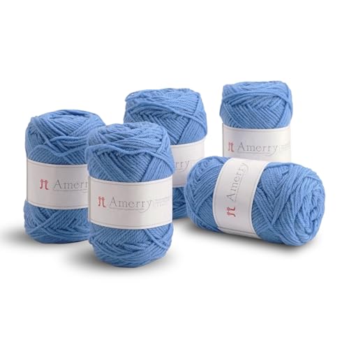 Hamanaka Amerry Garn, 5 Knäuel, mittelschwer, Kammgarn, 70 % neuseeländische Merinowolle, 30 % Acryl-Mischung, weiches und leicht zu strickendes Garn zum Stricken und Häkeln, hergestellt in Japan (Col Hamanaka Amerry Garn, 5 Knäuel, mittelschwer, Kammgarn, 70 % neuseeländische Merinowolle, 30 % Acryl-Mischung, weiches und leicht zu strickendes Garn zum Stricken und Häkeln, hergestellt in Japan (Col von FUWA FUWA FRIENDS