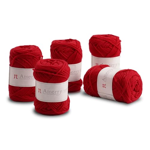 Hamanaka Amerry Garn, 5 Knäuel, mittelschwer, Kammgarn, 70 % neuseeländische Merinowolle, 30 % Acryl-Mischung, weiches und leicht zu strickendes Garn zum Stricken und Häkeln, hergestellt in Japan Hamanaka Amerry Garn, 5 Knäuel, mittelschwer, Kammgarn, 70 % neuseeländische Merinowolle, 30 % Acryl-Mischung, weiches und leicht zu strickendes Garn zum Stricken und Häkeln, hergestellt in Japan von FUWA FUWA FRIENDS