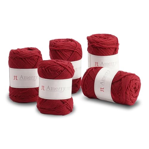 Hamanaka Amerry Garn, 5 Knäuel, mittelschwer, Kammgarn, 70 % neuseeländische Merinowolle, 30 % Acryl-Mischung, weiches und leicht zu strickendes Garn zum Stricken und Häkeln, hergestellt in Japan Hamanaka Amerry Garn, 5 Knäuel, mittelschwer, Kammgarn, 70 % neuseeländische Merinowolle, 30 % Acryl-Mischung, weiches und leicht zu strickendes Garn zum Stricken und Häkeln, hergestellt in Japan von FUWA FUWA FRIENDS