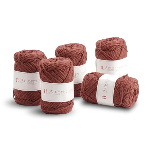 Hamanaka Amerry Garn, 5 Knäuel, mittelschwer, Kammgarn, 70 % neuseeländische Merinowolle, 30 % Acryl-Mischung, weiches und leicht zu strickendes Garn zum Stricken und Häkeln, hergestellt in Japan Hamanaka Amerry Garn, 5 Knäuel, mittelschwer, Kammgarn, 70 % neuseeländische Merinowolle, 30 % Acryl-Mischung, weiches und leicht zu strickendes Garn zum Stricken und Häkeln, hergestellt in Japan von FUWA FUWA FRIENDS