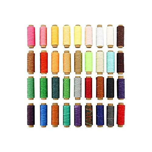 FUWIND Gewachstes Garn in 36 Farben, HandnäHgarn, Gewachstes Garn zum NäHen Von Leder für DIY-Lederhandwerk und BuchbindearmbäNder von FUWIND