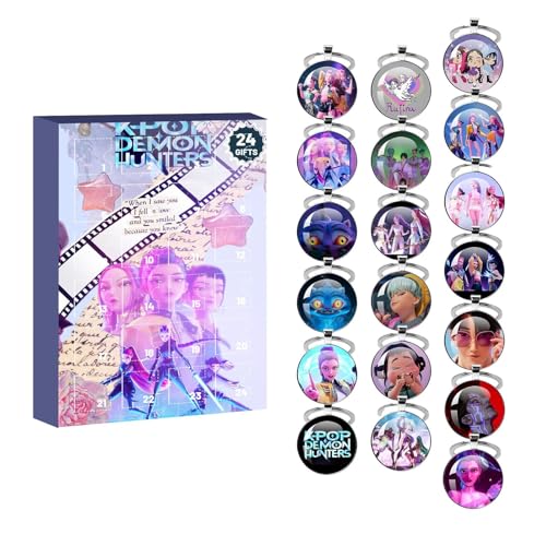 𝙆𝙥𝙤𝙥 𝘿𝙚𝙢𝙤𝙣 𝙃𝙪𝙣𝙩𝙚𝙧𝙨 Adventskalender 2025, 24pc Niedliche Schlüsselanhänger Huntrix Rumi Mira Zoey Jinu Saja Boys Merch Halloween Weihnachts Advents Kalender von FUXINGHUAYA