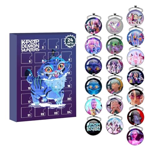 𝙆𝙥𝙤𝙥 𝘿𝙚𝙢𝙤𝙣 𝙃𝙪𝙣𝙩𝙚𝙧𝙨 Adventskalender 2025, 24pc Niedliche Schlüsselanhänger Huntrix Rumi Mira Zoey Jinu Saja Boys Merch Halloween Weihnachts Advents Kalender von FUXINGHUAYA