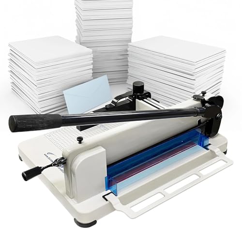 FUYAO A4 robuster Papierschneider, 400 Blatt Kapazität, 30,5 cm Schneidemaschine mit Metallbasis und solider HSS-Klinge zum Schneiden von Papier, Fotos, Weich-PVC, Karton, Leder von FUYAO