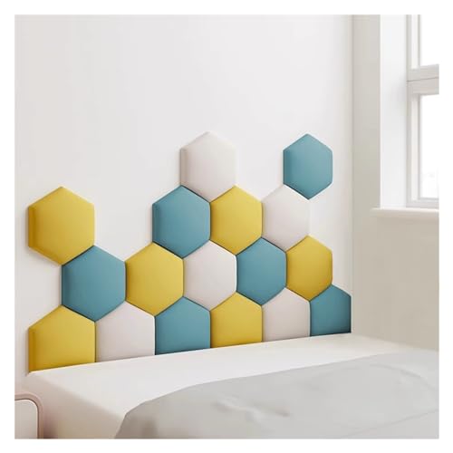 FUYAO Hexagon Gepolsterte Wandpaneele, 17 Pack Selbstklebende Kinderzimmer Dekor, 3D Anti-Kollision Wandaufkleber für Wandpolsterung und Kopfteil FUYAO Hexagon Gepolsterte Wandpaneele, 17 Pack Selbstklebende Kinderzimmer Dekor, 3D Anti-Kollision Wandaufkleber für Wandpolsterung und Kopfteil von FUYAO