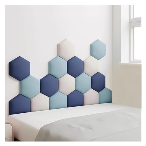 FUYAO Hexagon Gepolsterte Wandpaneele, 17 Pack Selbstklebende Kinderzimmer Dekor, 3D Anti-Kollision Wandaufkleber für Wandpolsterung und Kopfteil FUYAO Hexagon Gepolsterte Wandpaneele, 17 Pack Selbstklebende Kinderzimmer Dekor, 3D Anti-Kollision Wandaufkleber für Wandpolsterung und Kopfteil von FUYAO