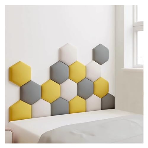 FUYAO Hexagon Gepolsterte Wandpaneele, 17 Pack Selbstklebende Kinderzimmer Dekor, 3D Anti-Kollision Wandaufkleber für Wandpolsterung und Kopfteil FUYAO Hexagon Gepolsterte Wandpaneele, 17 Pack Selbstklebende Kinderzimmer Dekor, 3D Anti-Kollision Wandaufkleber für Wandpolsterung und Kopfteil von FUYAO
