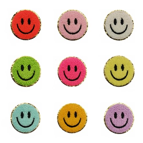 FUYFA Smiley Face Patch – Chenille Selbstklebende Patches für Kostümjacken, Jeans, Hüte und Rucksäcke – Drücken Sie Ihren einzigartigen Stil mit unseren bestickten FUYFA Smiley Face Patch – Chenille Selbstklebende Patches für Kostümjacken, Jeans, Hüte und Rucksäcke – Drücken Sie Ihren einzigartigen Stil mit unseren bestickten von FUYFA
