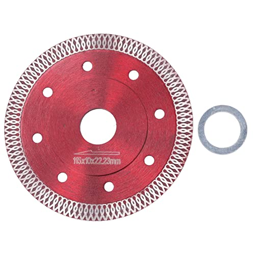 115 mm Edelstein-Schneidrad für Keramik, Granit, Marmor, Trocken- und Nassschnitt-Schneidscheibenrad, Legierungsmaterial von ausgezeichneter Qualität, Installation, effizient und (Rot) von FUZHUI