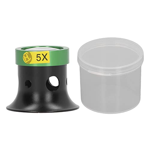 Jewelers Loupe Tragbarer optischer Lupe ideal für die Reparatur von Watch Jewelry, Specie Inspection, mit Clarity Zink Leges Lens Carry Tool für eine detaillierte Prüfung (5X) von FUZHUI