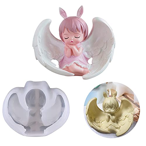 FUZITONG CAI DIY Engelsform Für Kerze 3D Engel Silikonform Engel Baby Form Silikon Engel Fondant Formen Kerzenform Seifenform,Epoxidharzform,Kerze Handgemachte Schokoladenform DIY Handgefertigt Tools von FUZITONG CAI