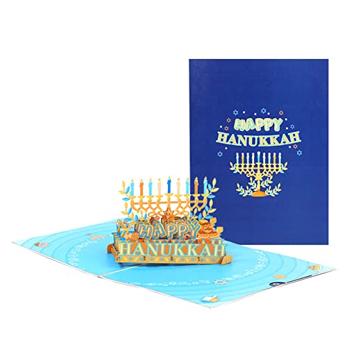 Chanukka-Geschenke, 3D-Karte, Chanukah-Grußkarten mit Umschlag, Chanukkah-Party-Dekorationen für Kinder, Mutter, Vater, Ehefrau, Chanukka-Karten, lustig von FUZYXIH