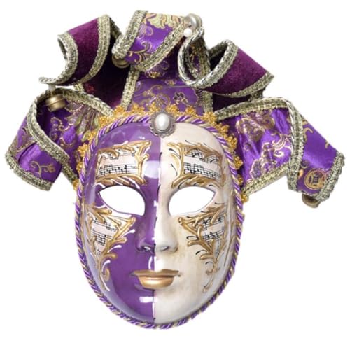 FUZYXIH Narr-Maske Musik Mardi Wand Dekorative Kunst Sammlung Full Face Italia Für Party Maskerade Karneval Narren-Maske Vollgesichtsmaske Wanddekoration Frauen Gesicht von FUZYXIH