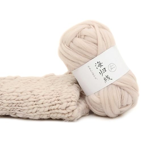Grobe Wolle DIY Weiche Schals Pullover Handgewebt Häkeln Stricken Naturfäden Fuzzy Garn von FUZYXIH