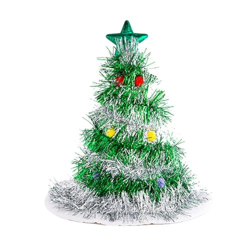 Lametta-Weihnachtsmütze für Erwachsene, wasserdicht, traditionelle Farbe, Weihnachtsmannmütze für Teenager, Neujahrsgeschenke, Weihnachtsmannmütze, Damen, Herren, Weihnachtsmannmütze, Weihnachtsbaum, von FUZYXIH