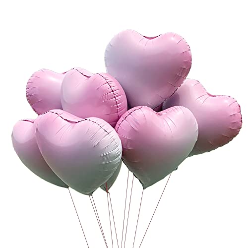 FVCENT Heart Foil Balloon | 30 Stück 18-inch Heart Helium Balloons Heart-shaped Foil Balloons Suitable for Birthday Wedding Bridal Valentine's Day Mother's Day Party (Rosa Farbverlauf) von FVCENT