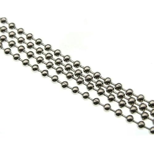 1,5 2,0 2,4 3,2 4 6 8 10 mm Perlenkugel Edelstahl Kugelperlenketten & Verbinderverschluss für DIY Halsketten Schmuckherstellung - Kugelperlen 10 mm von FVFIJH