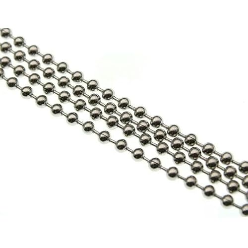 1,5 2,0 2,4 3,2 4 6 8 10 mm Perlenkugel Edelstahl Kugelperlenketten & Verbinderverschluss für DIY Halsketten Schmuckherstellung - Kugelperlen 4,0 mm von FVFIJH