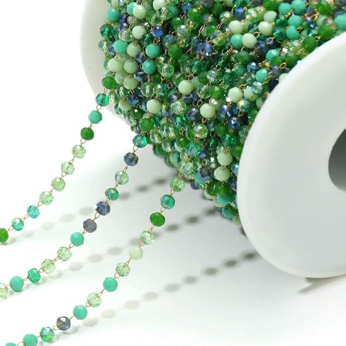 1 Meter bunte 3,0 mm Perlen Perlenkette Glaskristallperlen Halskette Kette Zubehör für Schmuckherstellung Komponenten Handwerk DIY-80 CO2 1 Meter bunte 3,0 mm Perlen Perlenkette Glaskristallperlen Halskette Kette Zubehör für Schmuckherstellung Komponenten Handwerk DIY-80 CO2 von FVFIJH