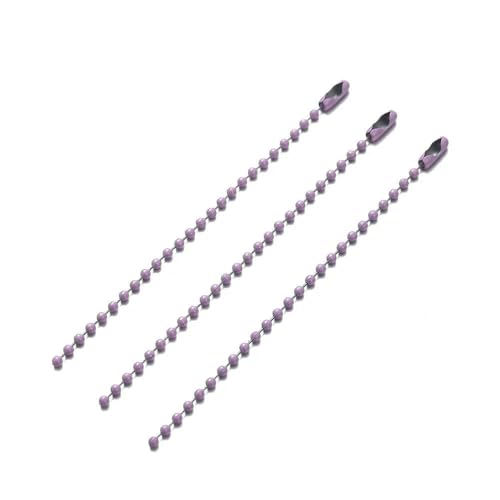 10/20 Stück bunte Kugelperlenketten, passend für Schlüsselanhänger, Handanhänger, Verbinder für DIY-Armbänder, Schmuckherstellung, Zubehör, Länge 10 cm, Hellviolett, 10 Stück von FVFIJH