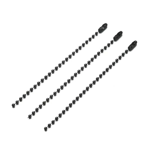 10/20 Stück bunte Kugelperlenketten, passend für Schlüsselanhänger, Handanhänger, Verbinder für DIY-Armbänder, Schmuckherstellung, Zubehör, Länge 10 cm, Schwarz, 10 Stück 10/20 Stück bunte Kugelperlenketten, passend für Schlüsselanhänger, Handanhänger, Verbinder für DIY-Armbänder, Schmuckherstellung, Zubehör, Länge 10 cm, Schwarz, 10 Stück von FVFIJH