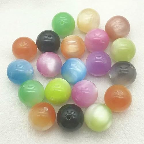 12/16/20 mm Katzenaugen-Effekt, grobe runde Harzperlen für handgefertigte Halsketten, DIY-Teile. Schmuckzubehör und -komponenten – Mix – 20 mm, 100 Stück 12/16/20 mm Katzenaugen-Effekt, grobe runde Harzperlen für handgefertigte Halsketten, DIY-Teile. Schmuckzubehör und -komponenten – Mix – 20 mm, 100 Stück von FVFIJH