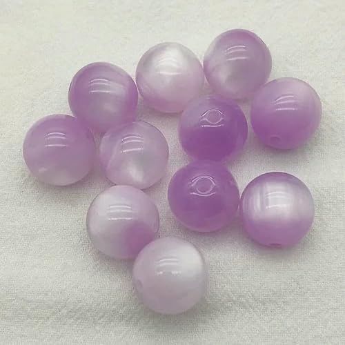 12/16/20 mm große, runde Perlen aus Kunstharz mit Katzenaugen-Effekt für handgefertigte Halsketten, DIY-Teile, Schmuckzubehör und -Komponenten, lila, 12 mm, 500 Stück 12/16/20 mm große, runde Perlen aus Kunstharz mit Katzenaugen-Effekt für handgefertigte Halsketten, DIY-Teile, Schmuckzubehör und -Komponenten, lila, 12 mm, 500 Stück von FVFIJH