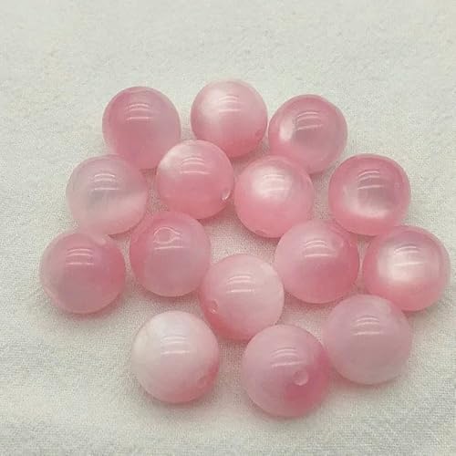 12/16/20 mm große, runde Perlen aus Kunstharz mit Katzenaugen-Effekt für handgefertigte Halsketten, DIY-Teile, Schmuckzubehör und -Komponenten, rosa, 12 mm, 500 Stück 12/16/20 mm große, runde Perlen aus Kunstharz mit Katzenaugen-Effekt für handgefertigte Halsketten, DIY-Teile, Schmuckzubehör und -Komponenten, rosa, 12 mm, 500 Stück von FVFIJH