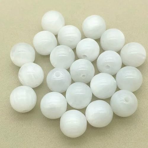 12/16/20 mm große, runde Perlen aus Kunstharz mit Katzenaugen-Effekt für handgefertigte Halsketten, DIY-Teile, Schmuckzubehör und -Komponenten, weiß, 12 mm, 500 Stück 12/16/20 mm große, runde Perlen aus Kunstharz mit Katzenaugen-Effekt für handgefertigte Halsketten, DIY-Teile, Schmuckzubehör und -Komponenten, weiß, 12 mm, 500 Stück von FVFIJH