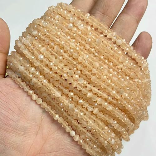2/3/4/6 mm facettierte Perlen aus Katzenaugenstein, rund, lose Abstandshalter, winzige glänzende Perlen zur Herstellung von Schmuck, Armbändern und Halskettenzubehör, Nr. 2–4,0 mm (ca. 92 S 2/3/4/6 mm facettierte Perlen aus Katzenaugenstein, rund, lose Abstandshalter, winzige glänzende Perlen zur Herstellung von Schmuck, Armbändern und Halskettenzubehör, Nr. 2–4,0 mm (ca. 92 S von FVFIJH