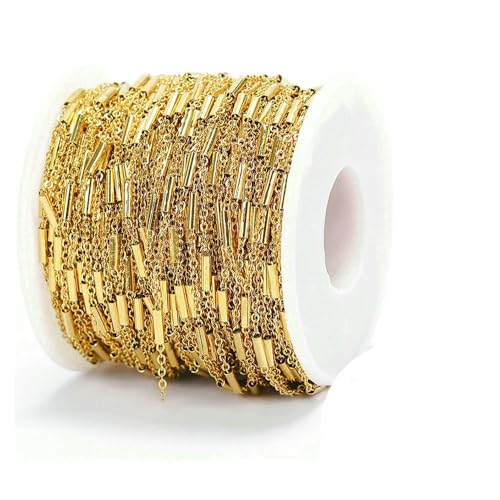 2 Meter Edelstahl-Gliederkabel, Goldketten für die Herstellung von DIY-Schmuck, Kettenperlen, Ketten, Halsketten, Armbänder, Fußkettchen, Komponenten – Gold 1,5 x 2 mm 2 Meter Edelstahl-Gliederkabel, Goldketten für die Herstellung von DIY-Schmuck, Kettenperlen, Ketten, Halsketten, Armbänder, Fußkettchen, Komponenten – Gold 1,5 x 2 mm von FVFIJH