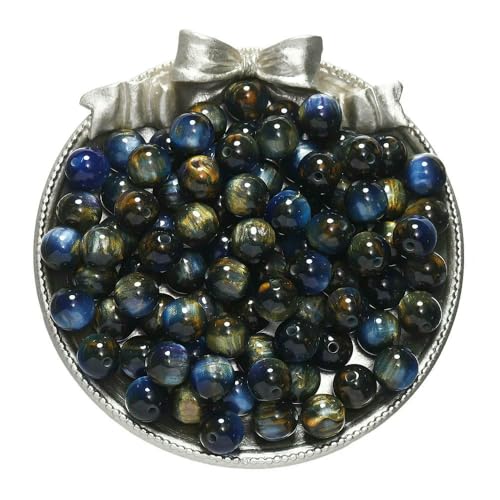 20–50 Stück/Los Glitzernde Katzenaugen-Perlen, runde Harzperlen, lose Perlen für DIY-Charm-Halsketten, Armbänder, Schmuckherstellung, Blaugrau, 10 mm x 20 Stück von FVFIJH