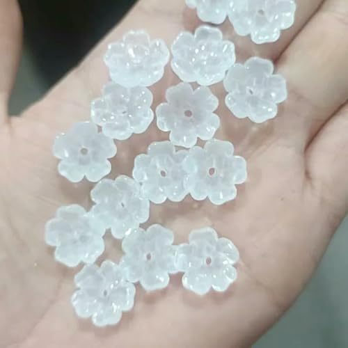 20 Stück 14,0 mm Blumen-Perlen aus tschechischem Kristallglas, Lampwork-Glas, bunte Glasur, Abstandsperlen für die Schmuckherstellung, DIY-Halskette, Ohrring, Armband, 13–14,0 mm (20 Stück) von FVFIJH