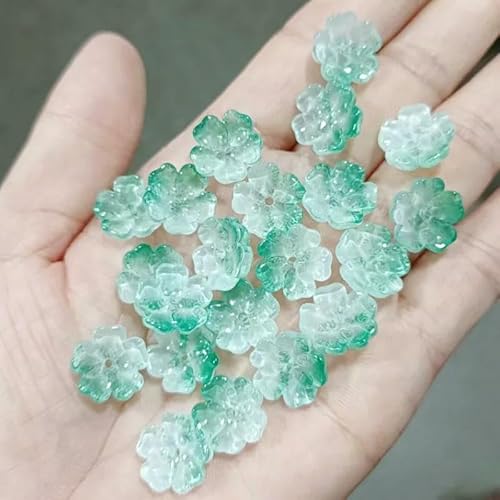 20 Stück 14,0 mm Blumen-Perlen aus tschechischem Kristallglas, Lampwork-Glas, bunte Glasur, Abstandsperlen für die Schmuckherstellung, DIY-Halskette, Ohrring, Armband, 4–14,0 mm (20 Stück) von FVFIJH