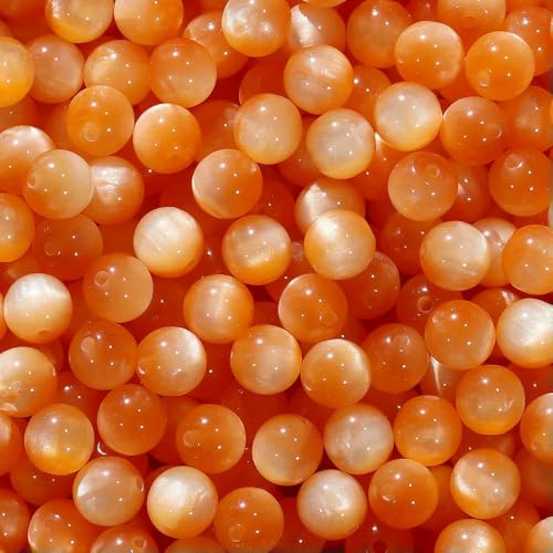 30 Stück/Los 8/10/12 mm Harz Katzenauge Runde Rocailles Perlen Schmuckherstellung DIY Schmuckmaterialien Armband Halskette Zubehör Zubehör-30 Stück Orange-12 mm von FVFIJH