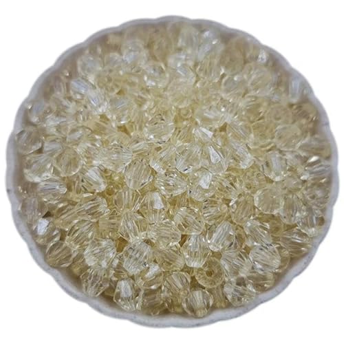 300 Stück/Set 4,0 mm/5 mm/6 mm/8 mm transparente, bonbonfarbene Spike-Acryl-Loseperlen für Halsketten, Armbänder, Schmuckherstellung, Großhandel, Beige, 5 mm von FVFIJH