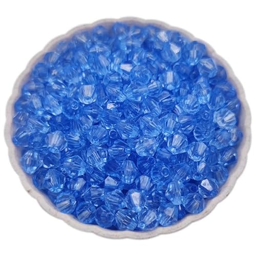 300 Stück/Set 4,0 mm/5 mm/6 mm/8 mm transparente, bonbonfarbene Spike-Acryl-Loseperlen für Halsketten, Armbänder, Schmuckherstellung, Großhandel, Blau, 5 mm von FVFIJH