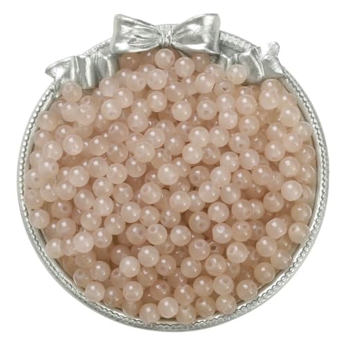 4/6/8/10 mm, mit Gelee bemalte, runde Jade-Imitat-Glasperlen – DIY-Schmuck (Armband/Halskette) und Zubehör, 100/50/20 Stück/Packung – BR – 10 mm, 20 Stück von FVFIJH