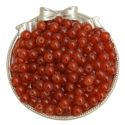 4/6/8/10 mm, mit Gelee bemalte, runde Jade-Imitat-Glasperlen – DIY-Schmuck (Armband/Halskette) und Zubehör, 100/50/20 Stück/Packung – ORR – 8 mm, 100 Stück von FVFIJH